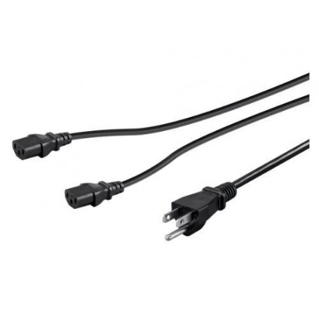 Monoprice 41089 NEMA 5-15P to Dual IEC C13 Power Cord Splitter (41089)