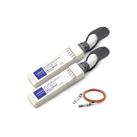 AddOn SFP-10G-AOC2.5M-AO 10GBase-AOC SFP+ to SFP+ Direct Attach Cable, Black, 2.5m, TAA (SFP-10G-AOC2.5M-AO)