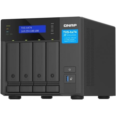 QNAP TVS-h474-PT-8G-US 4 Bay High-Speed Desktop NAS with Intel Pentium Gold 2-core (TVS-H474-PT-8G-US)