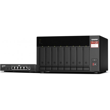 QNAP TS-873A-SW5T-US TS-873A 8-Bay NAS Enclosure with QSW-1105-5T Switch (TS-873A-SW5T-US)