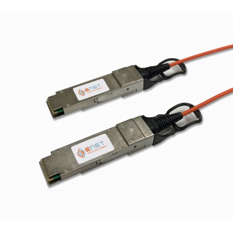 eNet QSFP-H40G-AOC5M-ENC Components QSFP+ - QSFP+ 5m M/M Fiber Optic Cable 196.9" (5m) QSFP+ Orange (QSFP-H40G-AOC5M-ENC)