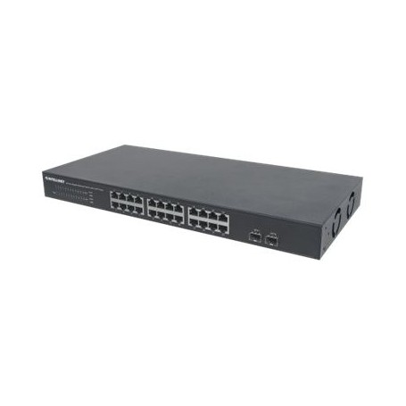 Intellinet 561044 24-Port Gigabit Ethernet Switch with 2 SFP Ports (561044)