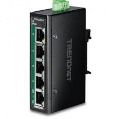 TRENDnet TI-PGLC50 5 Port Industrial Gigabit PoE Mini Switch (TI-PGLC50)