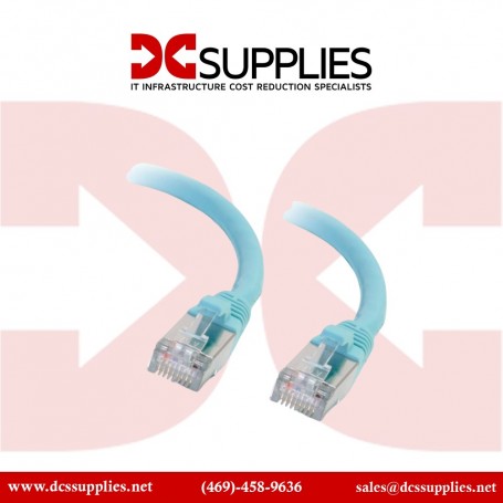 C2G 00751 14ft Cat6a Snagless Shielded Ethernet Patch Cable Aqua (00751)