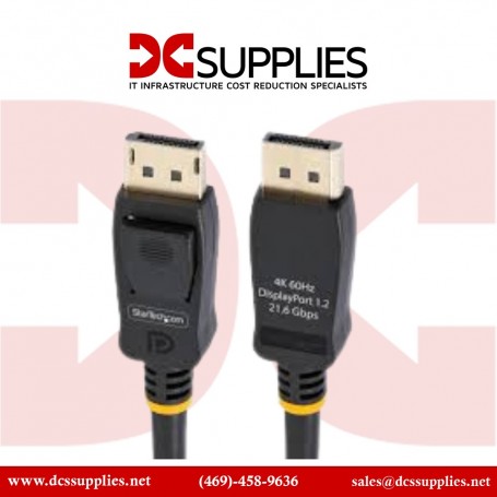 StarTech.com DISPLPORT6L 6 ft Certified DisplayPort 1.2 Cable M/M with Latches (DISPLPORT6L)