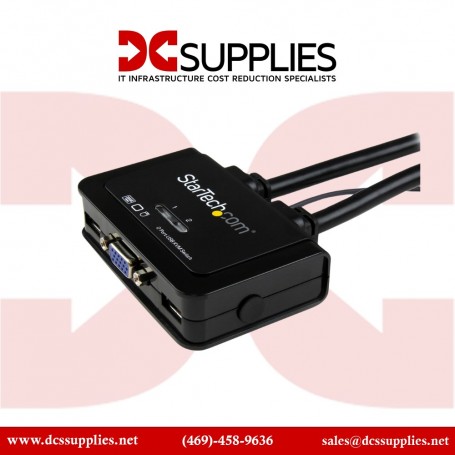 startech.com SV211USB 2 Port USB VGA Cable KVM Switch - USB Powered with Remote Switch (SV211USB)