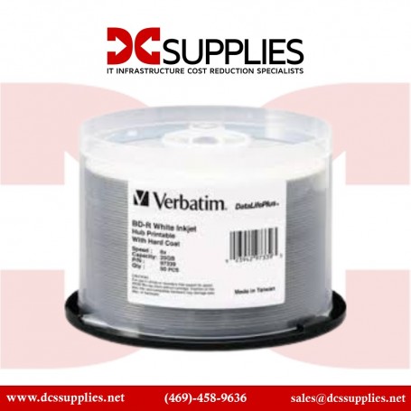 Verbatim 97339 25GB 6X BD-R Inkjet Printable 50-Pack Spindle (97339)