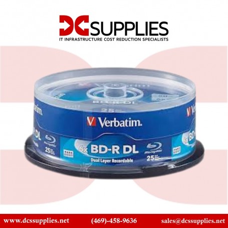 Verbatim 98356 50GB BD-R DL 6X Branded Surface 25-Pack Spindle (98356)