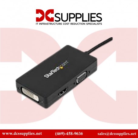 StarTech.com DP2VGDVHD 3 in 1 DisplayPort Adapter DisplayPort to VGA DVI or HDMI 1920x1200 (DP2VGDVHD)