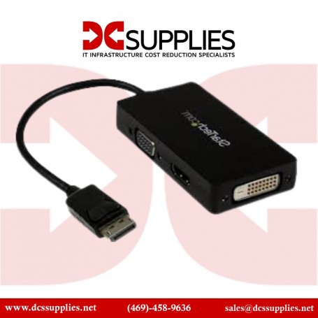 StarTech.com DP2VGDVHD 3 in 1 DisplayPort Adapter DisplayPort to VGA DVI or HDMI 1920x1200 (DP2VGDVHD)