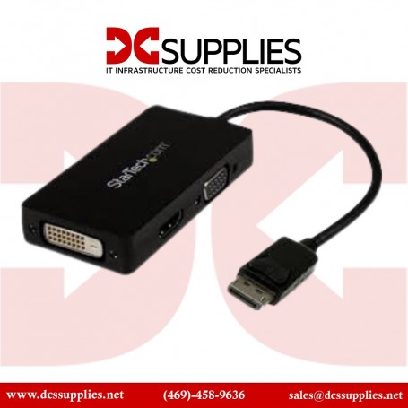 StarTech.com DP2VGDVHD 3 in 1 DisplayPort Adapter DisplayPort to VGA DVI or HDMI 1920x1200 (DP2VGDVHD)