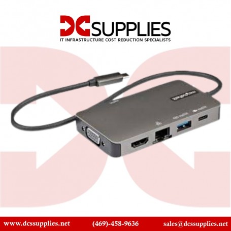 StarTech.com DKT30CHVPD2 USB-C Multiport Adapter - USB C to 4K HDMI/VGA, PD, 3xUSB, GbE (DKT30CHVPD2)