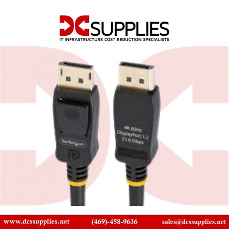 StarTech.com DISPLPORT10L 10ft VESA Certified DisplayPort 1.2 Cable with Latches DP 4K 60Hz (DISPLPORT10L)