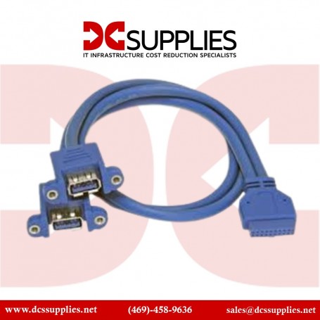 StarTech.com USB3SPNLAFHD 2 Port Panel Mount - USB A to Motherboard Header Cable F/F (USB3SPNLAFHD)