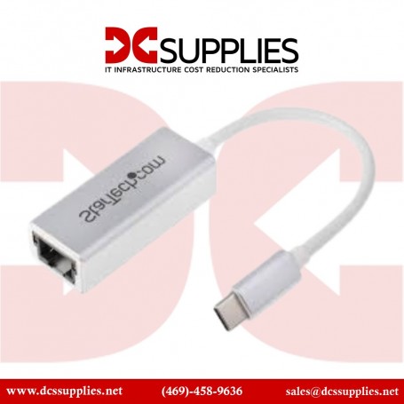 StarTech.com US1GC30A USB C to Gigabit Ethernet Adapter with Aluminum Housing - Silver (US1GC30A)