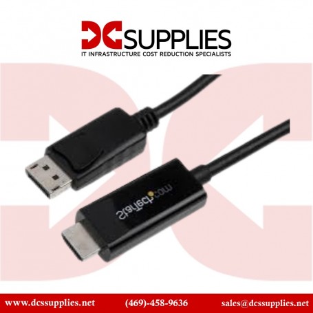 StarTech.com DP2HDMM2MB 6ft (2m) 4K 30Hz - DisplayPort to HDMI Adapter Cable (DP2HDMM2MB)