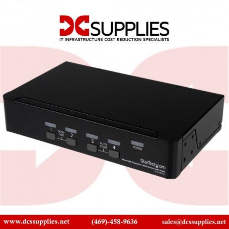 StarTech SV431DPUA 4 Port DisplayPort KVM Switch w/ Audio - USB, DP Monitor (SV431DPUA)