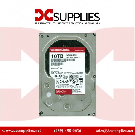 Western WD102KFBX Red Pro 10TB NAS Hard Drive 7200 RPM, SATA 6 Gb/s (WD102KFBX)