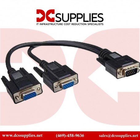 Belkin F2CM038B01 1 Foot VGA HD15 to 2 VGA HD15 M/F Splitter Y Cable (F2CM038B01)