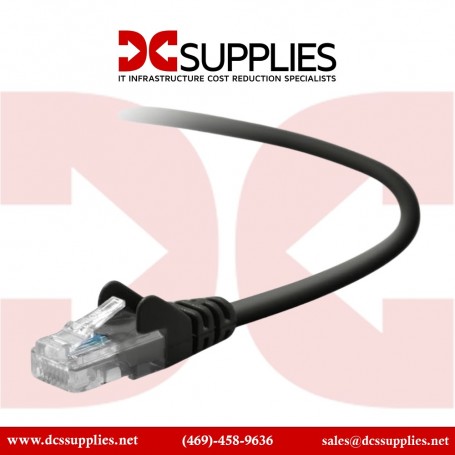 Belkin A3L791-06IN-BLK patch cable - 6 in - black (A3L791-06IN-BLK)