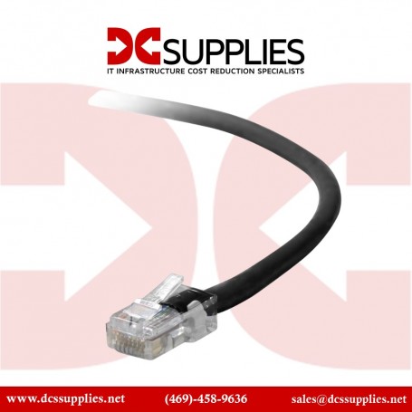 Belkin A3L980-25-BLK Cable CAT6 UTP J45M/M 25 Black Patch (A3L980-25-BLK)