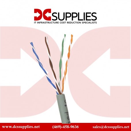Belkin A7L704-1000-P-H 1000FT Cable CAT6 Bulk-4PAIR 24AWG Plenum Gray (A7L704-1000-P-H)