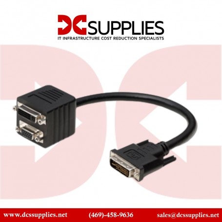 Belkin F2E7901-01-DV 1FT Cable DVI Splitter-Analog Digital Black (F2E7901-01-DV)