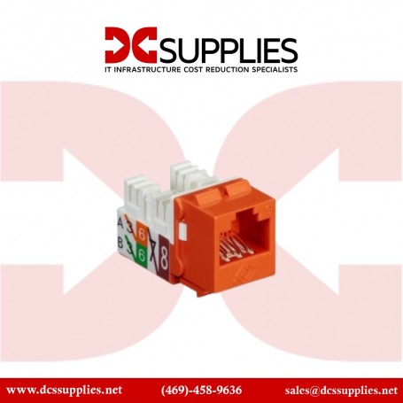 Belkin R6D026-AB6-ORG CAT6 Channel Cert Keystn Jack-568A/568B Orange (R6D026-AB6-ORG)