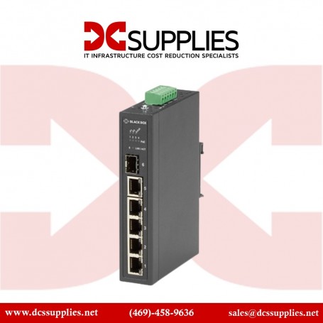 Black Box LPH3061A 6-Port Fast Ethernet Industrial Switch with PoE+ (LPH3061A)