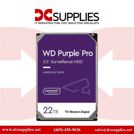 Western Digital WD221PURP Purple Pro 22TB Surveillance HDD (WD221PURP)
