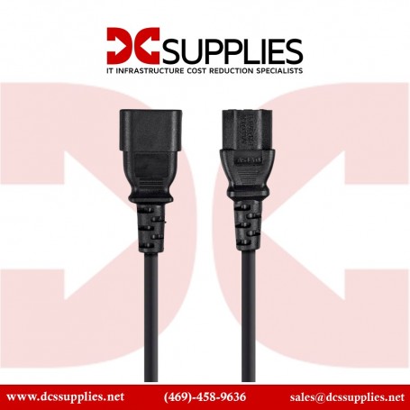 StarTech.com PXT1001410 10 ft 14 AWG Computer Power Cord Extension - C14 to C13 (PXT1001410)