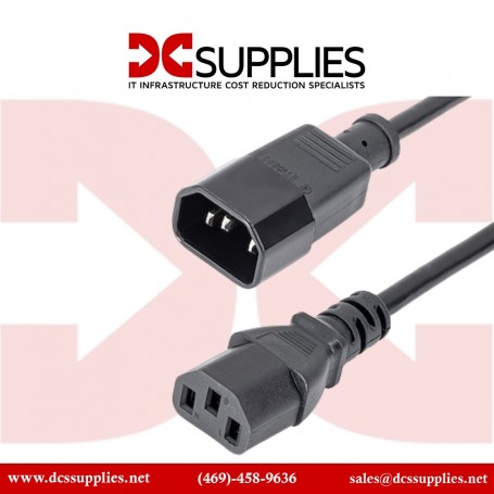 StarTech.com PXT1001410 10 ft 14 AWG Computer Power Cord Extension - C14 to C13 (PXT1001410)