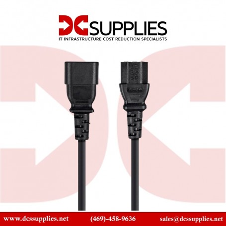 StarTech PXTC14C153 3 ft 14 AWG Computer Power Cord - IEC C14 to IEC C15 (PXTC14C153)