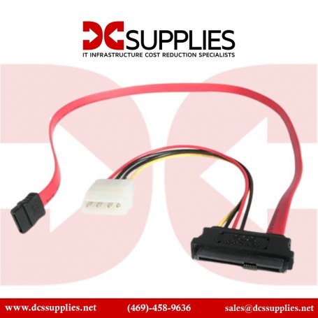 StarTech SAS729PW18 18in SAS 29 Pin to SATA Cable with LP4 Power (SAS729PW18)