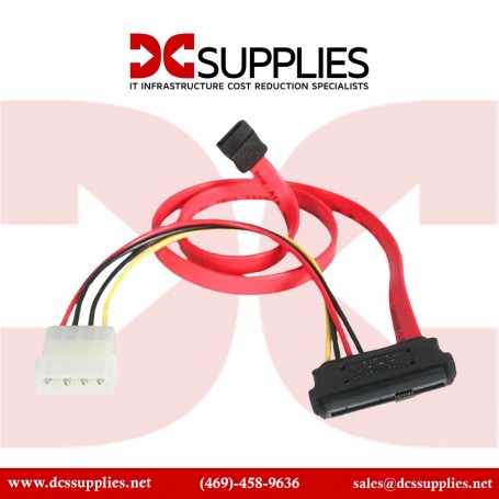 StarTech SAS729PW18 18in SAS 29 Pin to SATA Cable with LP4 Power (SAS729PW18)