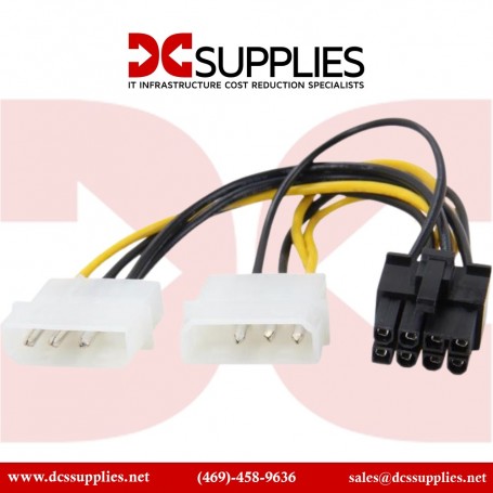 StarTech LP4PCIEX8ADP LP4 to 8-Pin PCIe Power Adapter 6" (LP4PCIEX8ADP)