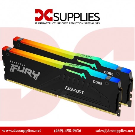Kingston KF552C40BBAK2-16 16GB DDR5 5200MT/s CL40 Fury Beast RGB (KF552C40BBAK2-16)