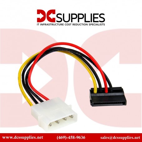 StarTech SATAPOWADPL 6-Inch Molex to Left Angle SATA Power Adapter (SATAPOWADPL)