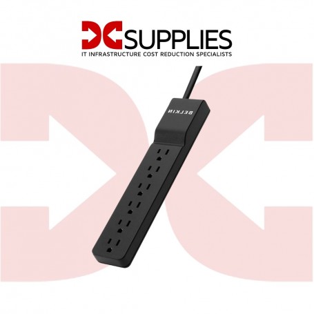 Belkin BE106000-04-BLK 6-Outlet Home/Office Surge Protector (4ft Cord, Black) (BE106000-04-BLK)