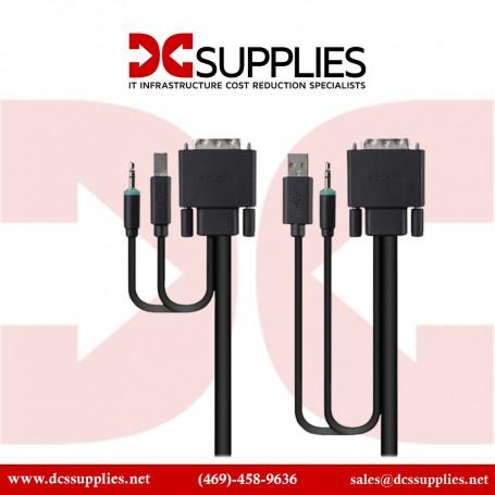 Belkin F1D9012B06T 6FT TAA DVI/USB/Audio SKVM Cable DVI-D M/M USB A/B Bag and Label (F1D9012B06T)