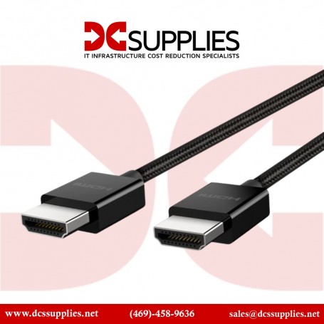 Belkin AV10176BT1M-BLK 4K Ultra High Speed HDMI 2.1 Braided Cable -3.3 ft -8K60Hz -Black (AV10176BT1M-BLK)