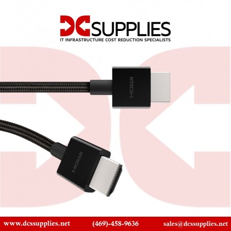 Belkin AV10176BT1M-BLK 4K Ultra High Speed HDMI 2.1 Braided Cable -3.3 ft -8K60Hz -Black (AV10176BT1M-BLK)