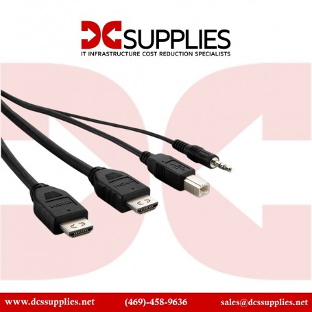 Belkin F1DN2CCBL-DH6T Secure KVM Combo Cable - video / USB / audio cable - TAA Compliant - 6 ft (F1DN2CCBL-DH6T)