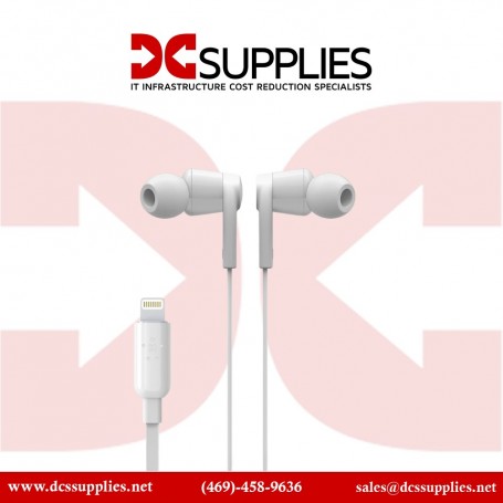 Belkin G3H0002BTWHT RockStar In-Ear Headphones with USB Type-C Connector (White) (G3H0002BTWHT)