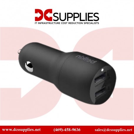 Belkin CCD001BT1MBK Boost Charge Dual USB-A Car Charger 24W +USB-A to Lightning Cable (CCD001BT1MBK)
