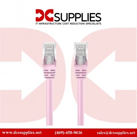 Belkin A3L980-01-PNK-S 1-pack 1FT Cable CAT6 Patch-RJ45M/M Snagless Pink (A3L980-01-PNK-S)