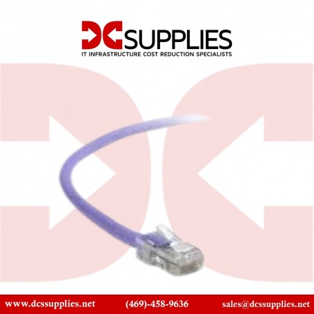 Belkin A3L980-06INPURS 6 inch CAT6 UTP Patch Cable RJ45 M/M Purple (A3L980-06INPURS)