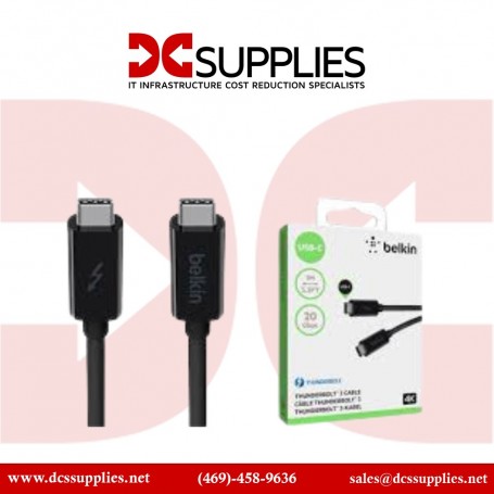 Belkin F2CD081BT1M-BLK Thunderbolt 3 Cable 1M Black 20 Gbps (F2CD081BT1M-BLK)