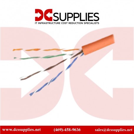 Belkin A7L704-500-ORG CAT6 Solid Bulk Cable - 500 ft Category 6 Network Cable orange (A7L704-500-ORG)