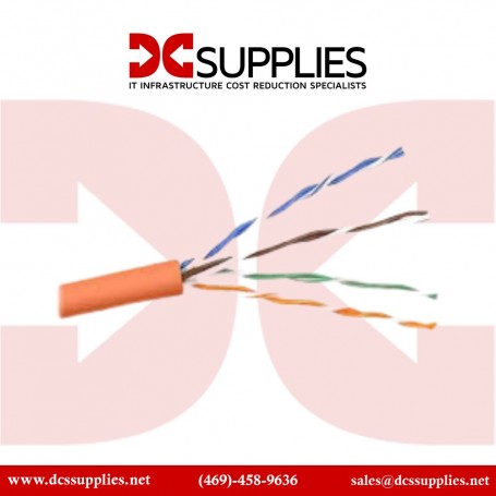 Belkin A7L704-500-ORG CAT6 Solid Bulk Cable - 500 ft Category 6 Network Cable orange (A7L704-500-ORG)
